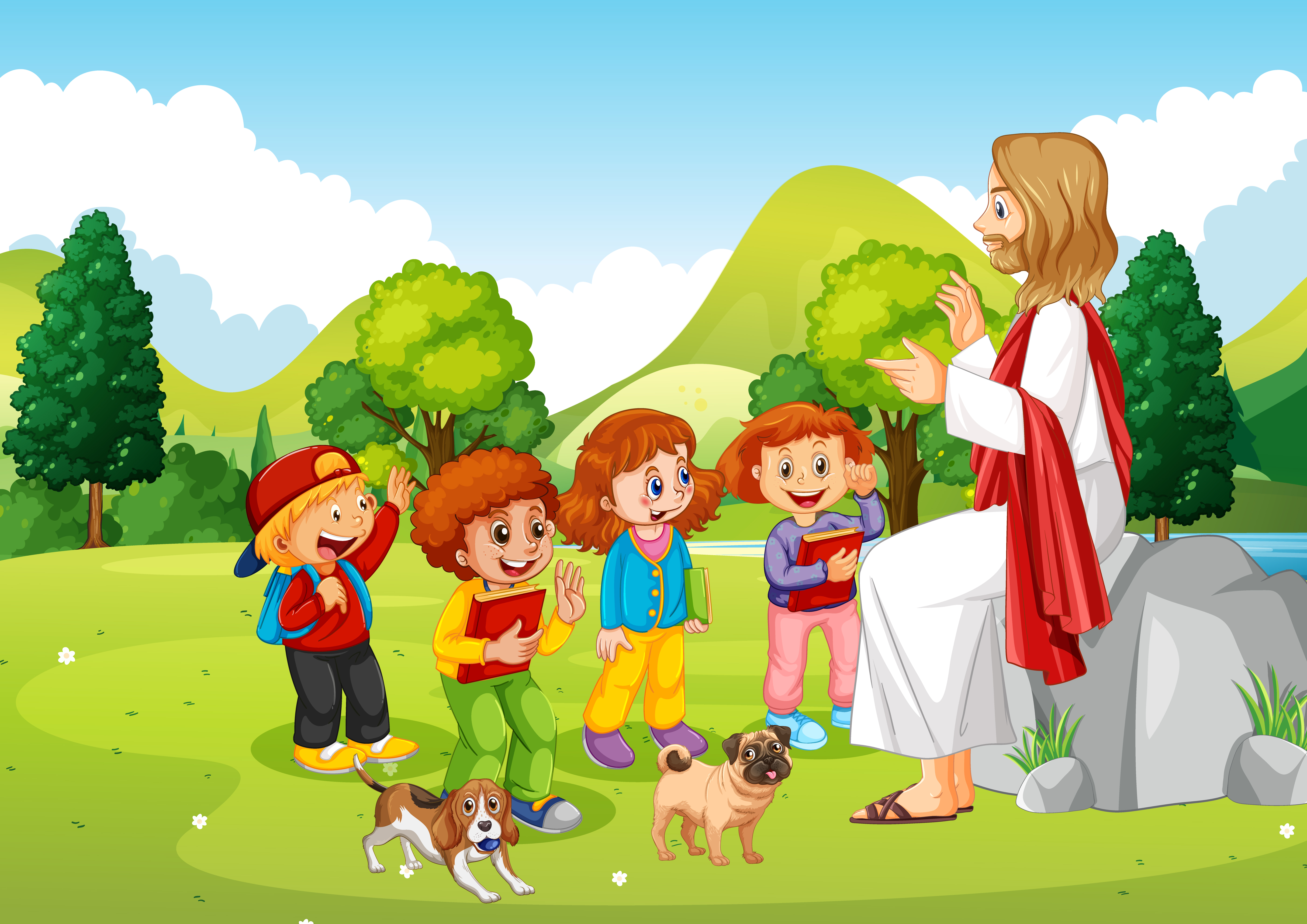 Children and youth engaged in church activities
